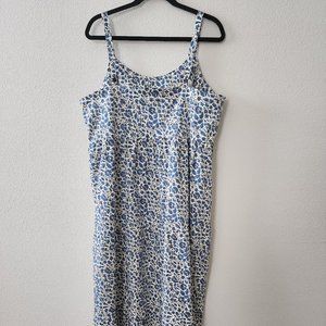 Candace Cameron Bure 1X Maxi Blue Floral Dress